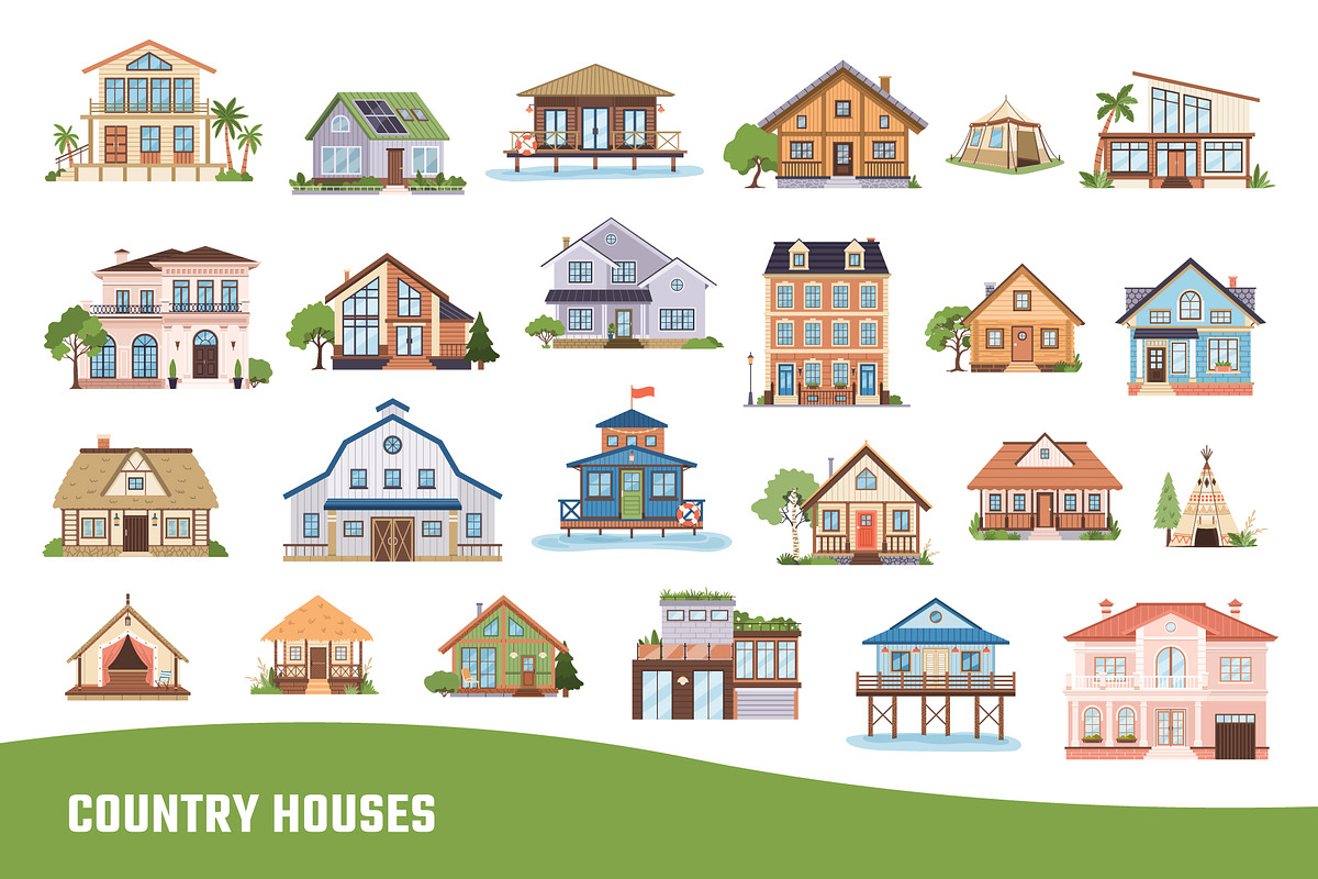 95 Urban, Rural, Municipal Buildings, an Object Illustration by IuliiaSavko (Photo 3 of 14)
