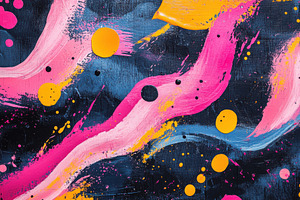 Abstract Pink Yellow and Blue Paint, a Background Photo by Pixeness Studio