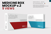 Medicine Box Mock-up v.2 - 9 Views, a Packaging Mockup by Illusiongraphic (Thumbnail 1 of 21)