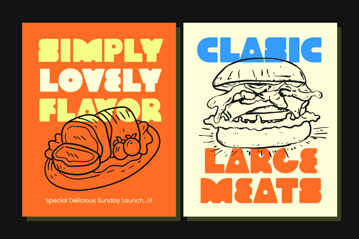 Bravco - Unique Bold Logo Food Font, a Handwritten Font by Sensatype (Photo 4 of 12)