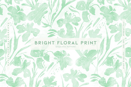 Bright Floral Print, a Wallpaper Graphic by MalyskaStudio