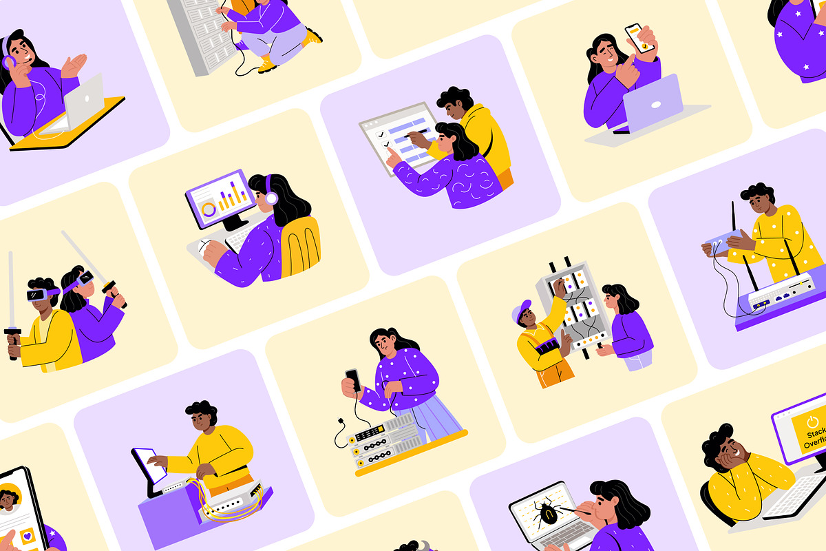 IT Illustration Art Set, a Technology Illustration by Creative Stall (Photo 5 of 9)