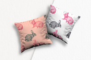 Hand drawn Rabbits Illustrations, an Animal Illustration by Greek fonts by nantia.co (Thumbnail 5 of 6)