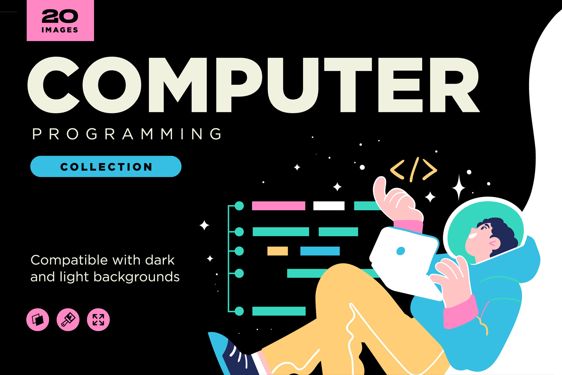 Programming Illustration Set, an Illustration by StonePic