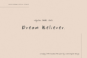 Dream Believer Font