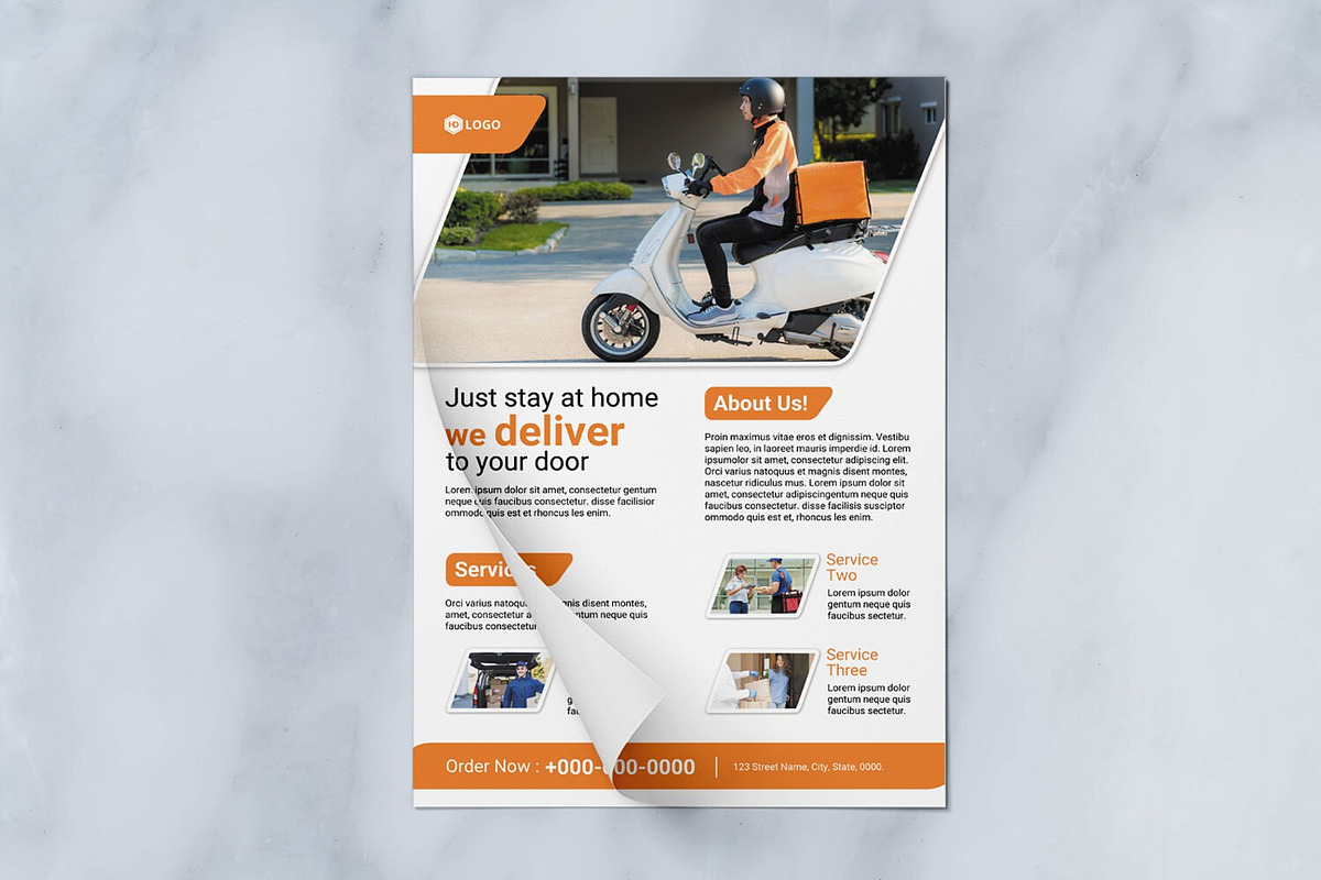 Delivery Service Flyer, a Flyer Template by retrographix (Photo 2 of 3)