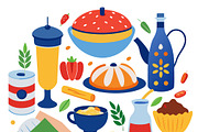 Colorful Mexican food assortment, a Food Illustration by SouravDesign (Thumbnail 3 of 3)