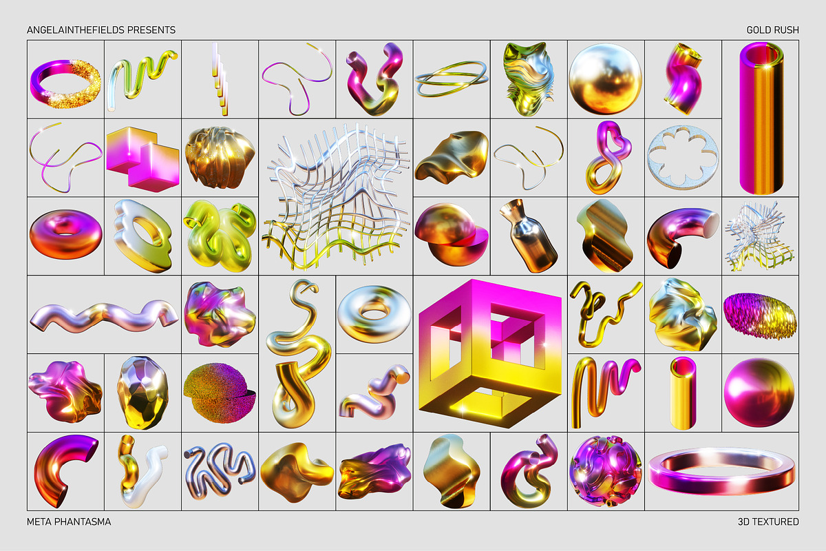 3D GOLD RUSH Objects, an Object Graphic by angelainthefields (Photo 6 of 9)