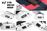 Desk mat mockup 6 PSD fully editable, a Merchandise Mockup by GraphicVil (Thumbnail 3 of 9)