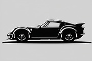 Sports Car Silhouette, an Illustration by balal (Thumbnail 7 of 9)