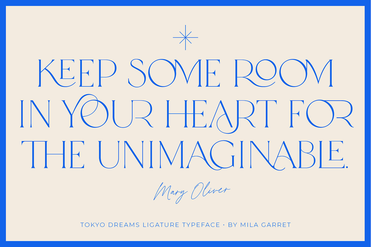 Tokyo Dreams Display Ligature Serif, a Serif Font by Mila Garret (Photo 23 of 28)