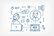 Call center and technical support, a Work Illustration by Good Studio (Thumbnail 6 of 9)