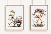Whimsical Spring Goose Clipart, an Illustration by Libby Wishes (Thumbnail 7 of 7)