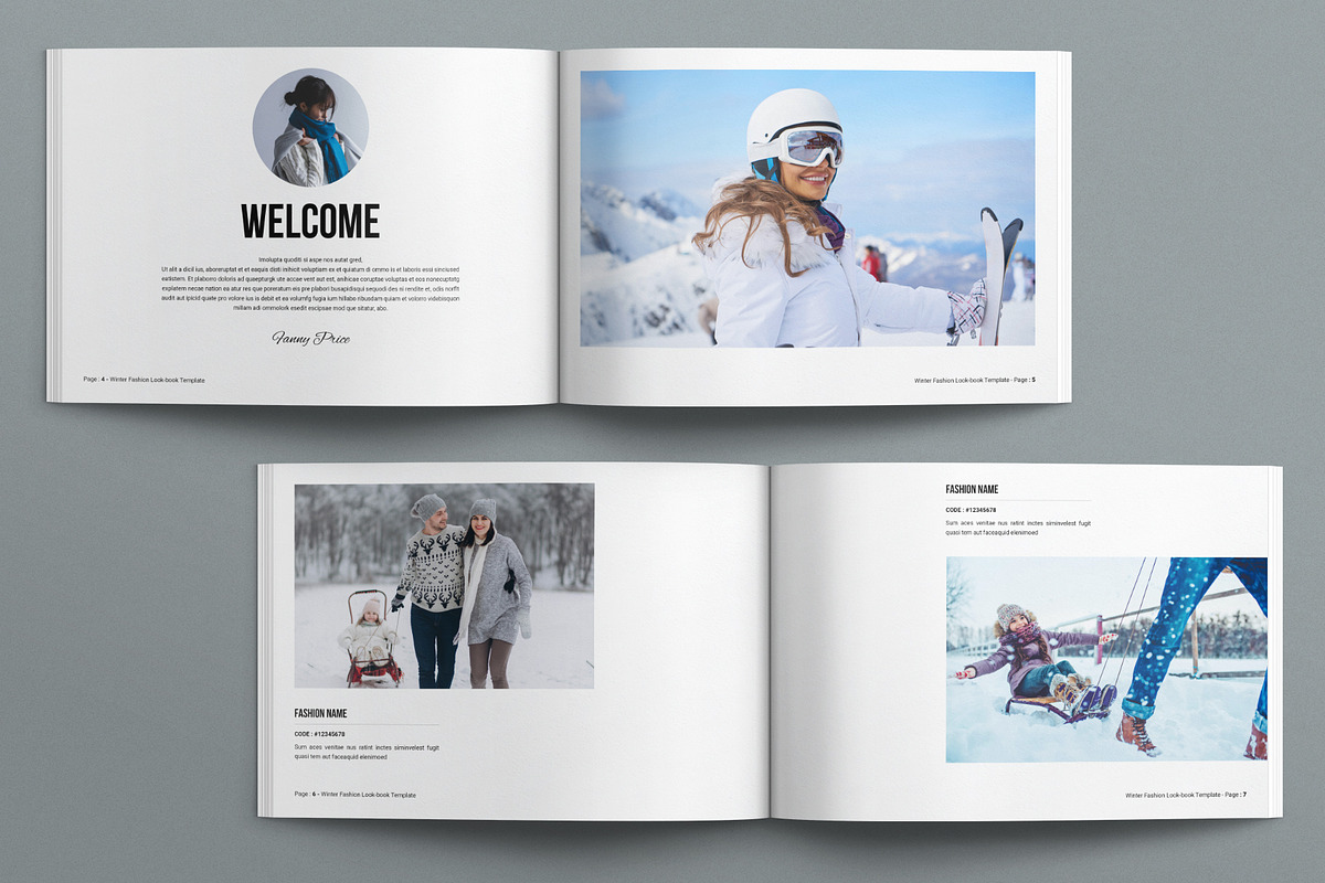 Winter Fashion Lookbook Landscape, a Magazine Template by E-Type (Photo 3 of 7)