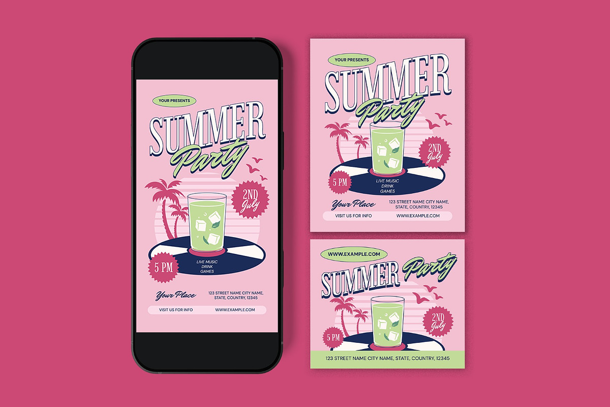 Summer Party Flyer, a Flyer Template by graphicook (Photo 3 of 3)