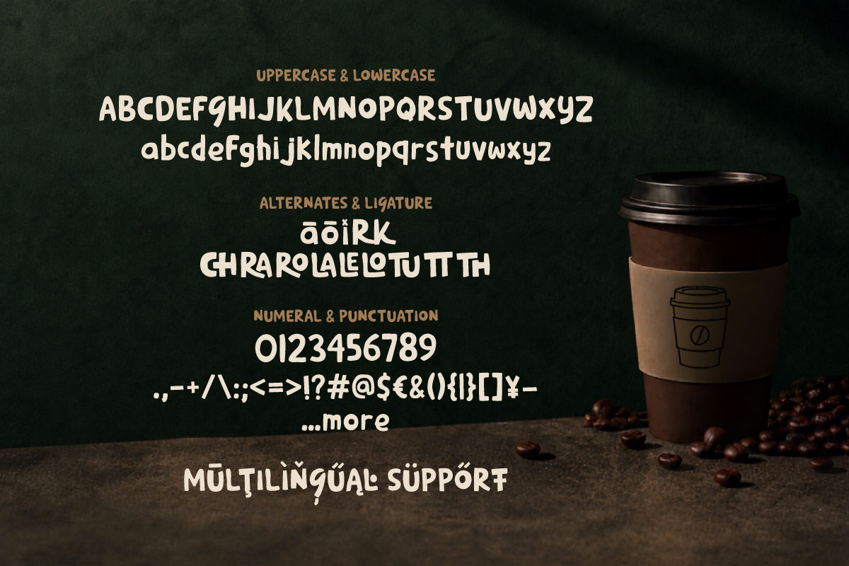 Tharlo Vette - Coffee Display Font, a Handwritten Font by twinstd (Photo 10 of 10)