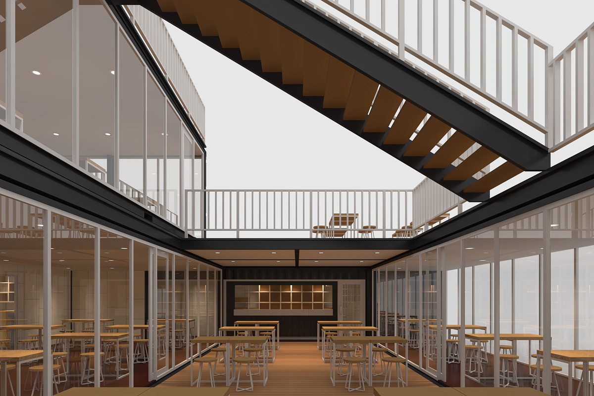 3D Model Container Cafe 6, an Architecture 3D Model by SR 3D Visual (Photo 22 of 26)