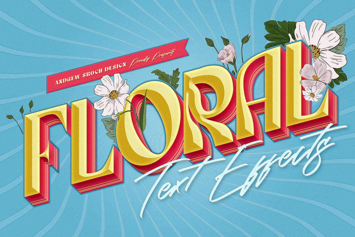 Floral Text Effects, a Layer Style Add-On by Andrew Skoch Design (Photo 3 of 10)