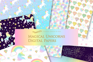 Magical Unicorns, Einhorn, Rainbow