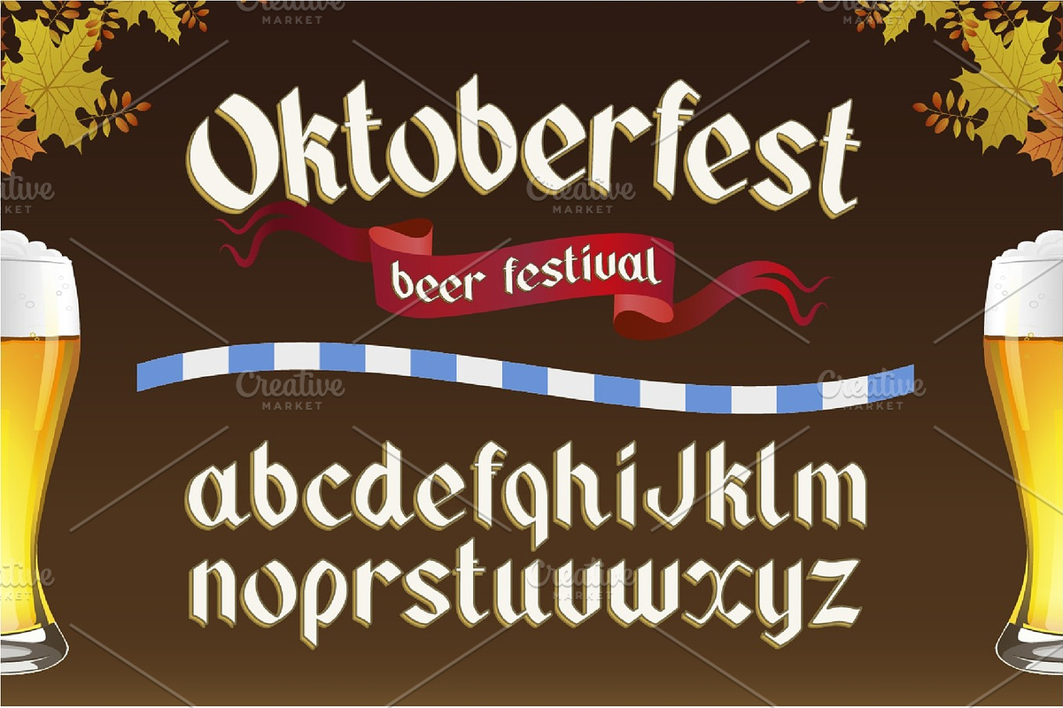 Oktoberfest. OTF gothic font.