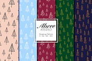 Scandinavian Christmas Trees Pattern, a Pattern Graphic by Alwee Studio (Thumbnail 1 of 8)