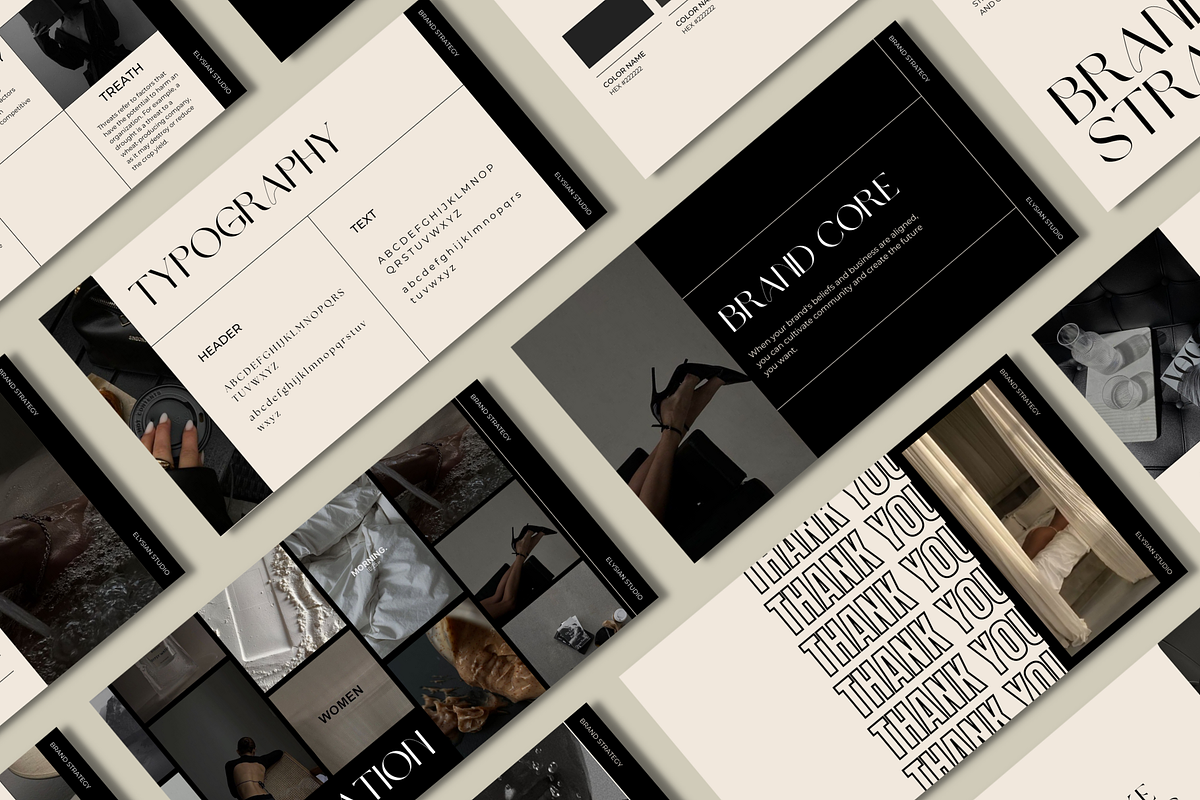 ELYSIAN Brand Strategy Template, a Presentation Template by The Magic Glow Co. (Photo 2 of 5)