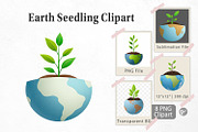 Earth Seedling Clipart, a Graphic by Artnoy (Thumbnail 1 of 5)