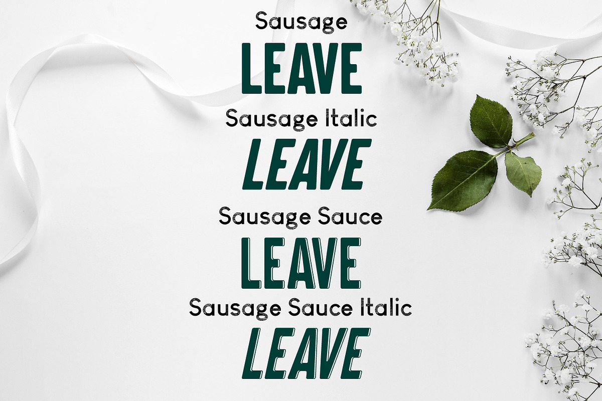 SAUSAGE, a Sans Serif Font by da_only_aan (Photo 3 of 5)