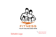 Bold Fitness Logo Template, a Branding & Logo Template by YUDesignStore (Thumbnail 1 of 7)