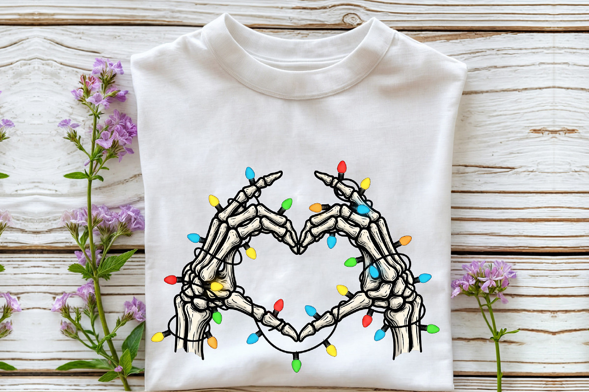 Skeleton Heart Hands Sublimation, a Seasonal Illustration by Rose Art (Photo 4 of 4)