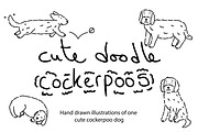 Cute doodle Cockerpoo dogs, an Animal Illustration by Liz Pengilley Studio (Thumbnail 1 of 4)