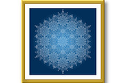 Round Vector Snowflake With Abstract, a Decorative Illustration by FineArtStudio (Thumbnail 2 of 3)