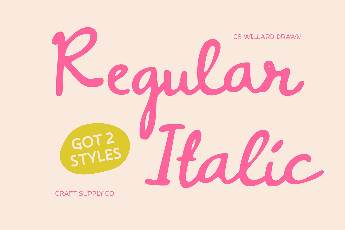CS Willard Drawn, a Script Font by Craft Supply Co. (Photo 5 of 8)