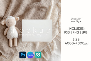 7x5 Baby Shower Card Mockup, a Mockup by EmpaviMockups