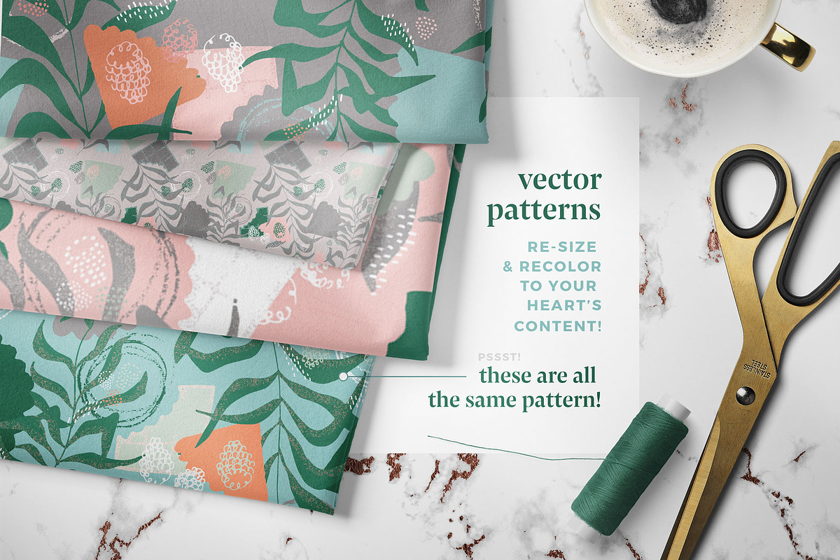 Indulgent: Abstract Collage Patterns, a Pattern Graphic by Anugraha Design (Photo 8 of 11)