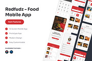 Redfudz - Food Mobile App UI Kit, an UI Kit Template by Kmg Design (Thumbnail 1 of 6)