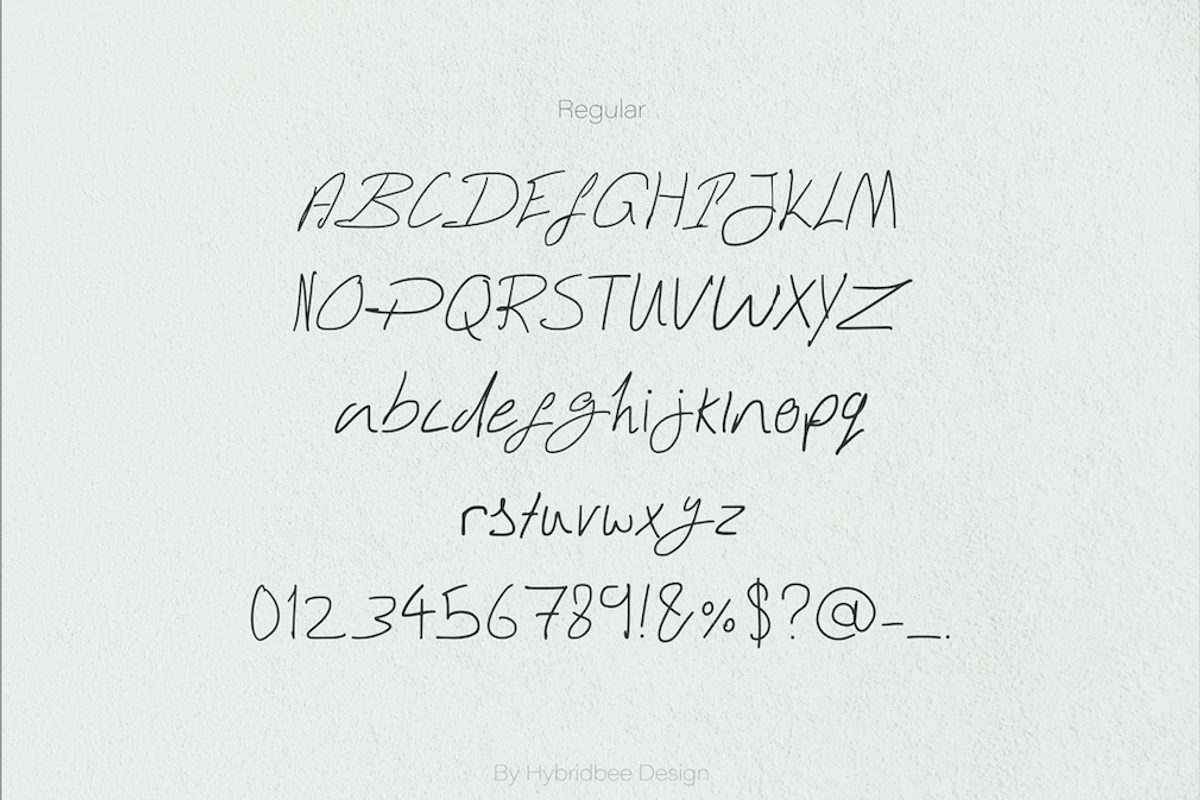 IZZIE - Handwritten Font, a Script Font by Hybridbee Design (Photo 3 of 10)
