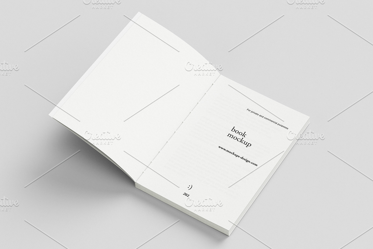 Minimalist book mockup 7 pdf files, a Books & Magazine Mockup by MOCKUPSDESIGN (Photo 5 of 7)