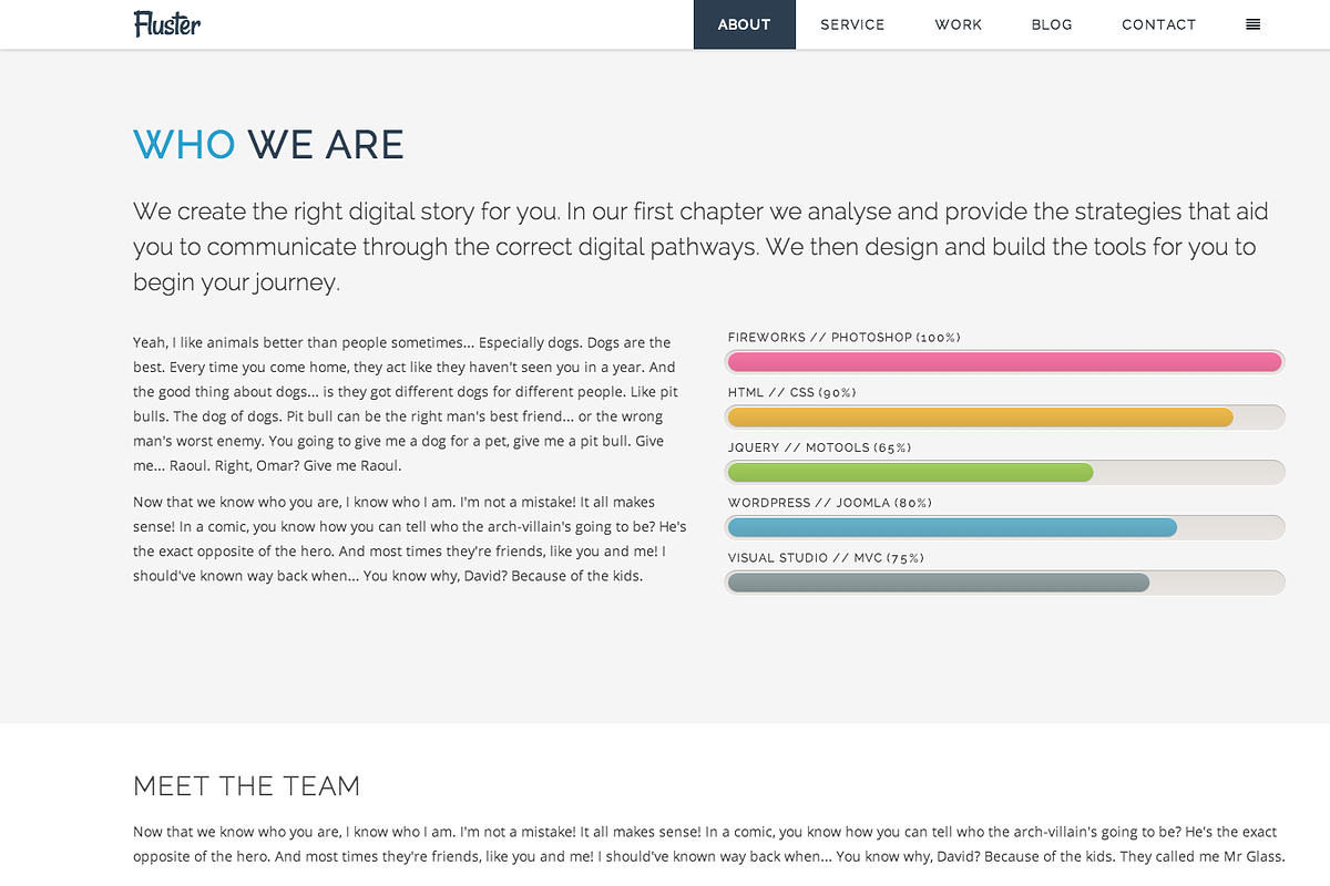 Fluster Multi-Purpose Template, a Bootstrap Template by FWPolice (Photo 2 of 5)