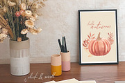 Gold Autumn leaves pumpkin & fashion, an Illustration by January Bloom (Thumbnail 2 of 16)