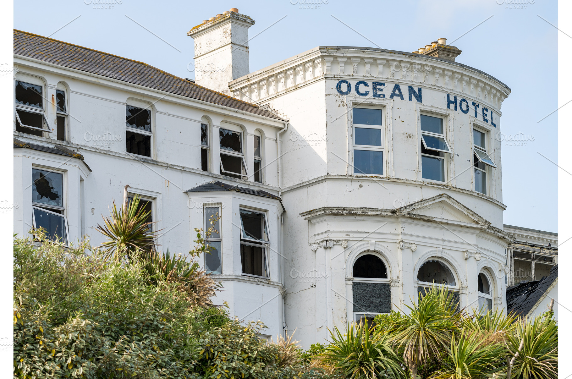 Decaying facade of an old ocean, an Architecture Photo by Backyard Stock