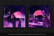Retro Landscape Kit, an Object Graphic by MiksKS (Thumbnail 4 of 18)