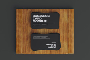 Rounded Business Card Mockups