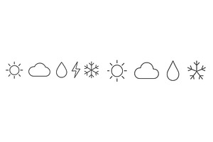 Weather symbols illustrating, an Illustration by ZinetroN