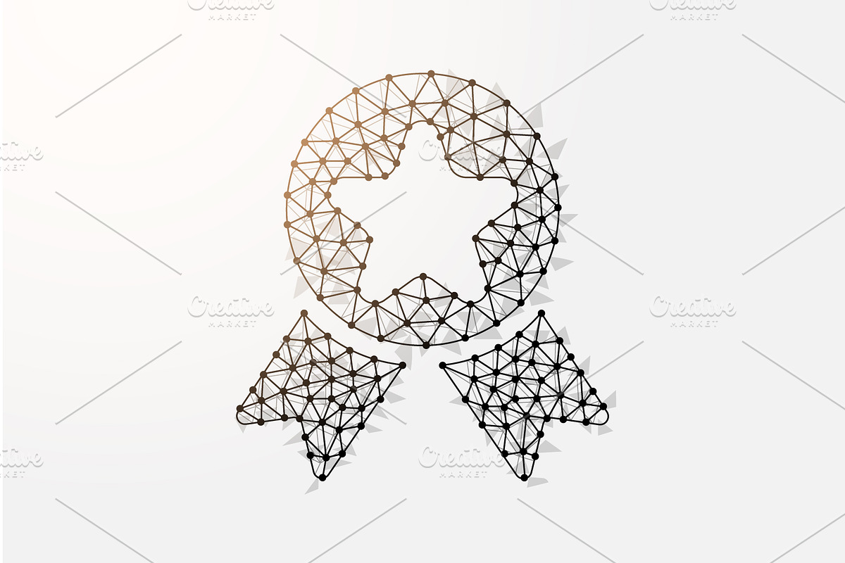 Award 3d low poly symbol with, a Texture Illustration by GraphiShop