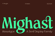 Mighast | 45 Fonts, a Serif Font by MasaType (Thumbnail 1 of 13)