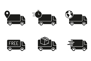 Shipping Transport Icons, a Transportation Illustration by Gentle Studio