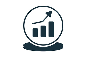 Growing bar graph chart representing, a Finance Illustration by Aimagenarium@gmail.com