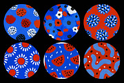 Red,White and Blue Playful Abstracts, a Pattern Graphic by Pattern Whimsy (Thumbnail 3 of 7)
