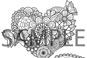 10 Love Coloring Book Design